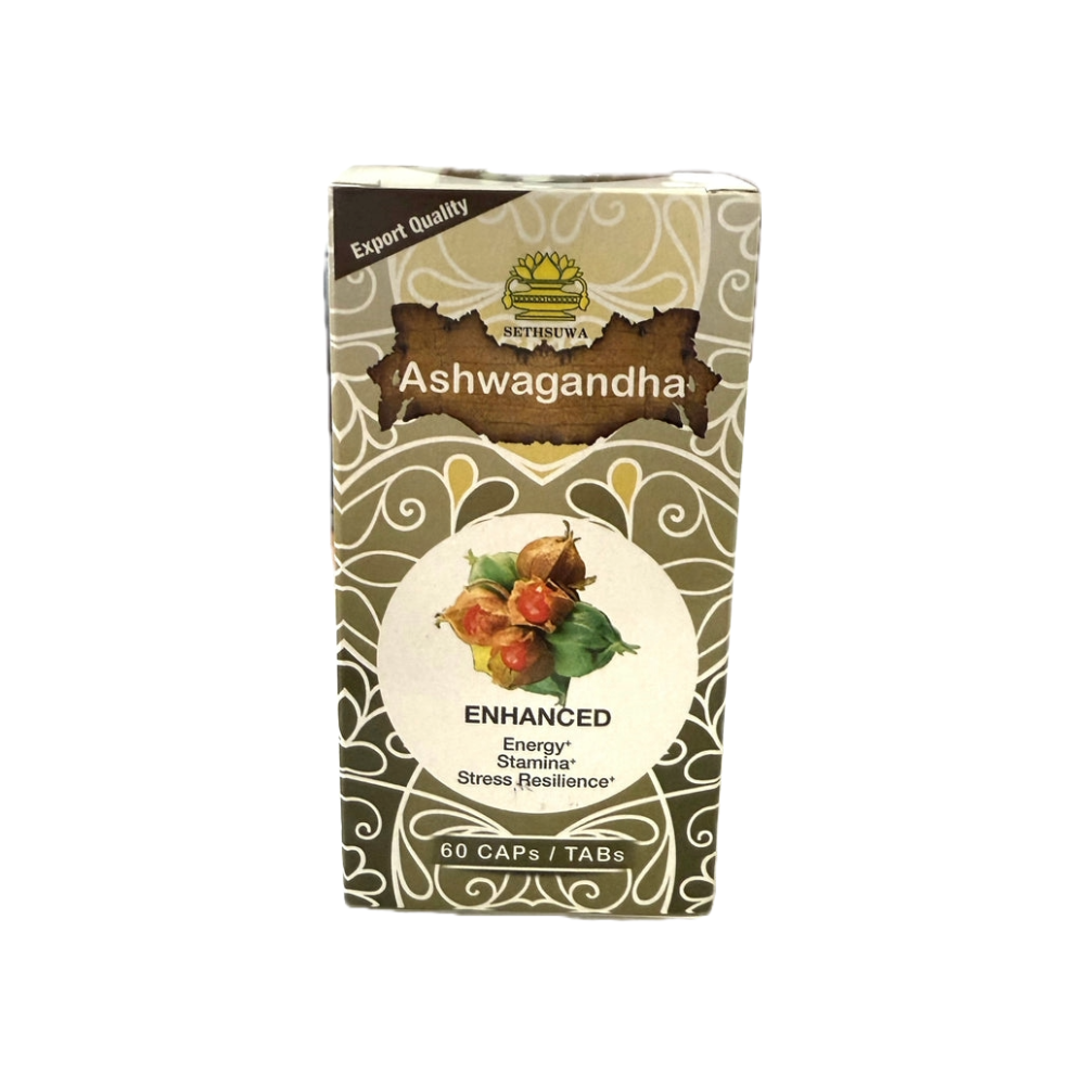 Ashwagandha Capsules 500mg | Stress Relief, Energy & Stamina Support | 60 Vegan Capsules