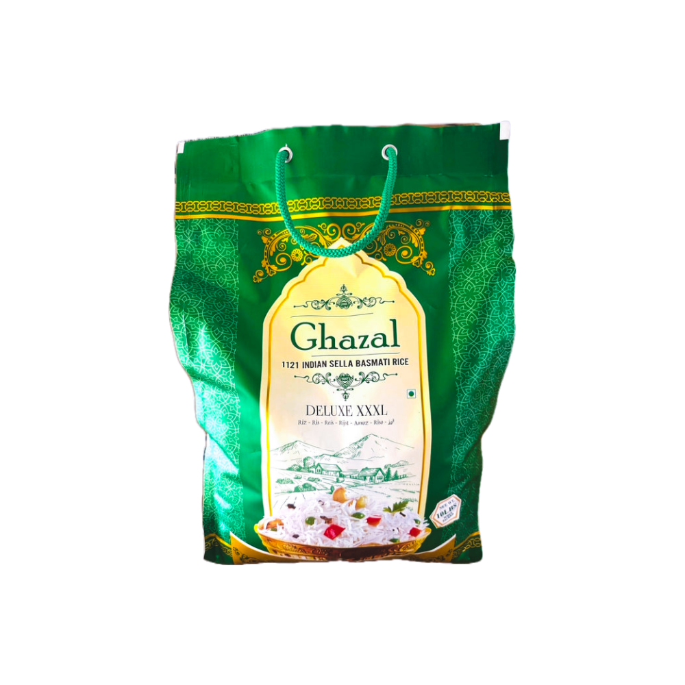 Basmati Rice – Ghazal 1121 Indian Sella Extra Long Grain | Parboiled & Aged Basmati Rice | 10lb