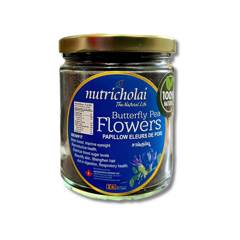 Butterfly Pea Flower Powder — Blue Matcha  சங்குப்பூ தூள்  100g  Skin, Hair & Brain  HalalKart.ca